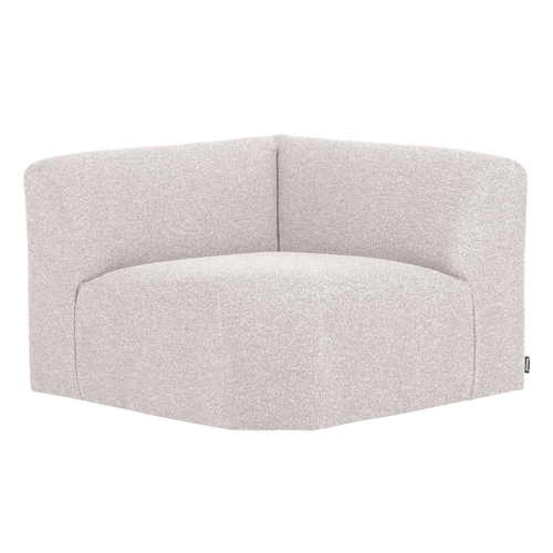 WOOOD hoekelement recht Mojo Base - Bouclé - Ecru Melange - 74x105x105