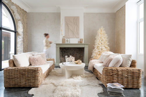 J-Line salontafel Halfy - mangohout - wit - vtwonen shop