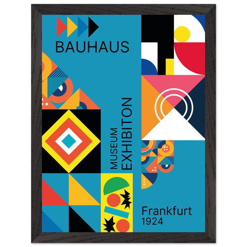 Artfulprints Poster met Lijst Bauhaus - Museum exhibition frankfurt   - 30x40 cm - Meerkleurig