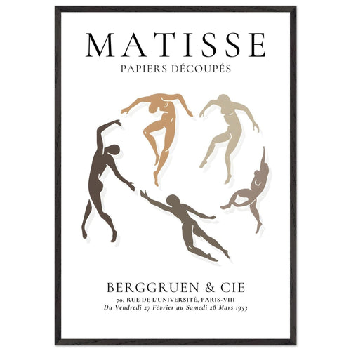 Artfulprints Poster met Lijst Matisse – The human ring I   - 70x100 cm - Meerkleurig
