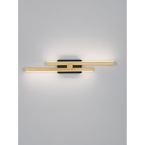 Nova Luce ANTAMA Geïntegreerde LED-wandlamp Sandy Black, Gold Triac dimbare LED 12W 510lm 3200K