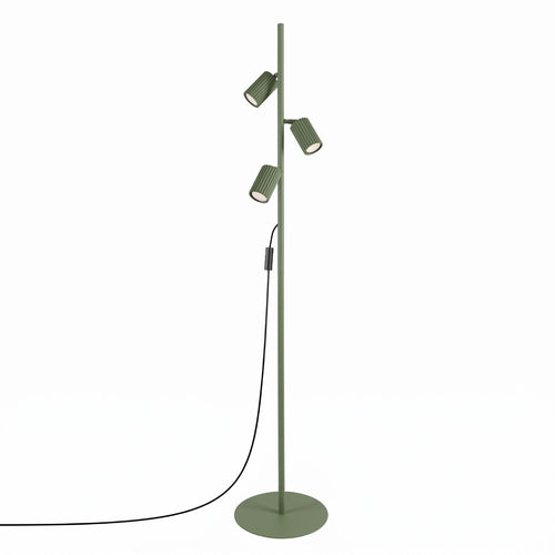 Sollux Lighting Vloerlamp KARBON 3 olijfgroen - 30x30x155cm
