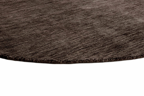 Vloerkleed MOMO Rugs Panorama Uni Rond Dark Brown 150 rond