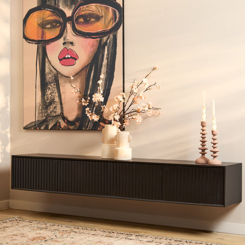 Starfurn  tv meubel Madison - zwart - 35x200x30cm
