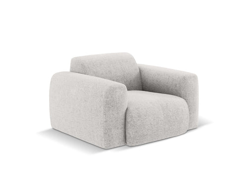 Cosmopolitan Design Fauteuil Nolio 2-zits, chenille, lichtgrijs - 95x105x72cm