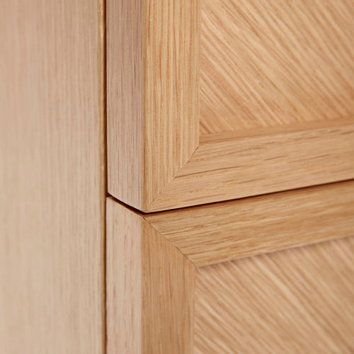 Hübsch nachtkastje Herringbone - mdf/eikenfineer/eikenhout - 40x30xh60cm - vtwonen shop