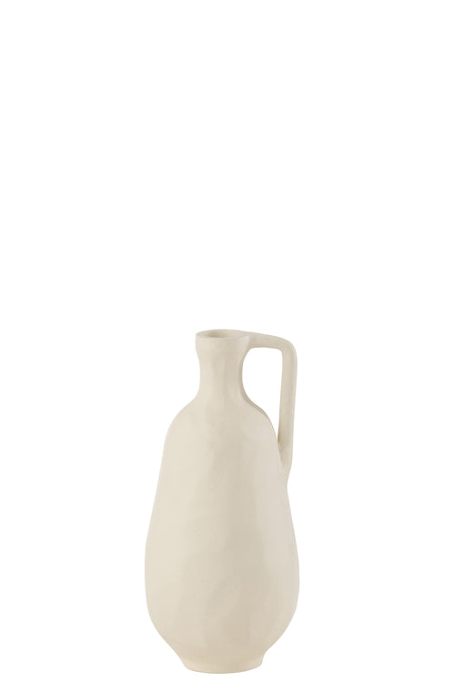 J-Line vaas Goa - aluminium - wit - small
