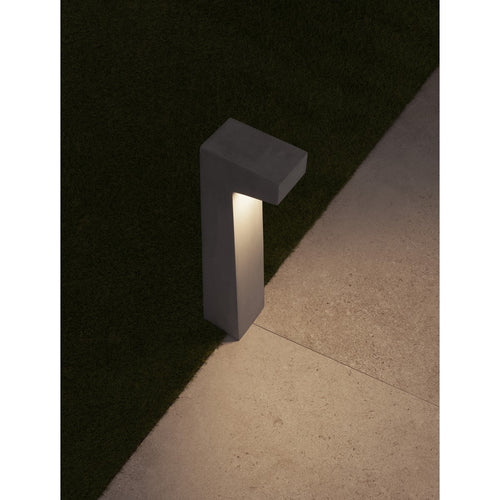 Merano Beaumont Buitenpaal Grijs Cement Glas LED 5W 200Lm 3000K IP65