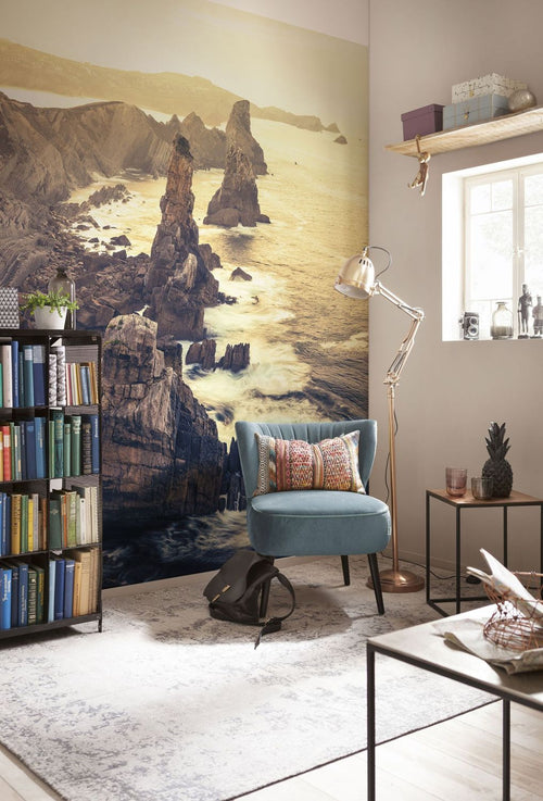 Sanders & Sanders fotobehang zee bruin en beige - 200 x 250 cm - 612545