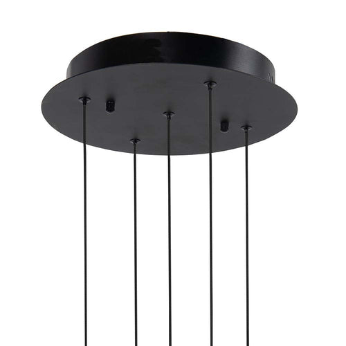 Highlight hanglamp Clear - 5 lichts - 30  x 155   cm - helder zwart - vtwonen shop