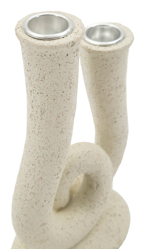 Mauro Ferretti kaarsenhouder - 12x7x20 cm - crème