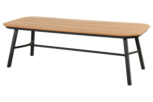 Hartman Tuintafel Tubb - Naturel/Zwart Hout - 240x100x75cm - vtwonen shop