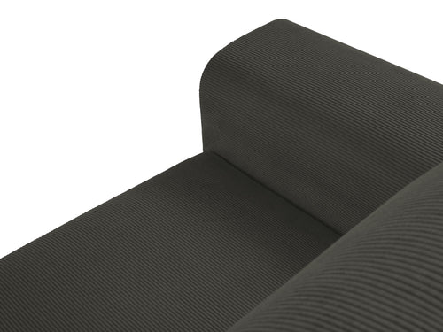 Cosmopolitan Design Converteerbare hoekbank rechts met opbergdoos Kyoto 4-zits, ribfluwelen, zwart - 145x241x88cm