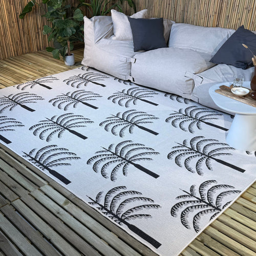 Buitenkleed Oase zwart/wit - Interieur05 - 160 x 230 cm