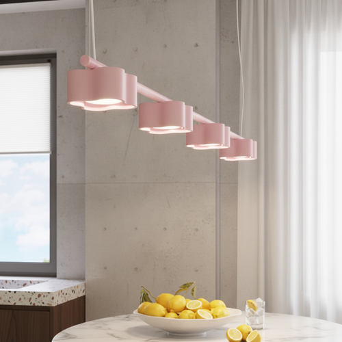Sollux Lighting Kroonluchter OVIO 4 roze Gx53 - 122x12x208cm