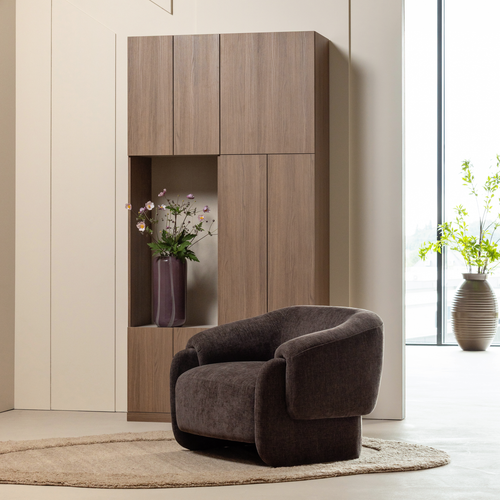 WOOOD wandkast combinatie 108 cm Build - Eiken Decor - Bruin - 215x108x41