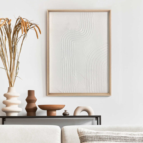 Reinders Curves schilderij 3d art -  wit - woonkamer - 40x30cm