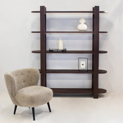 Giga Meubel Wandkast Luuk - Mangohout - Bruin - 160x38x190cm - vtwonen shop