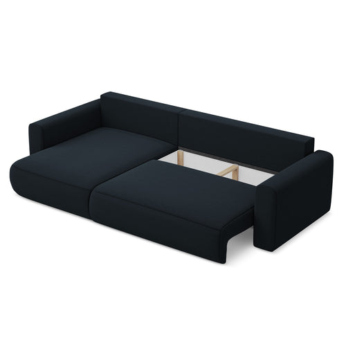 LaMiaSofa hoekbank links Perugia - velours - koningsblauw - 278x149x82