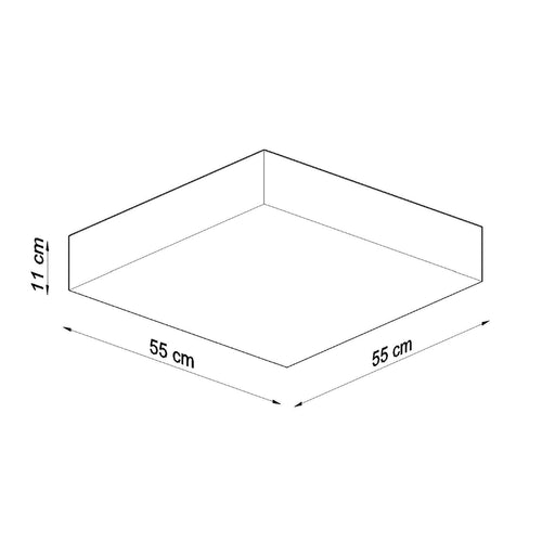 Sollux Lighting Plafondlamp HORUS 45 wit - 55x55x11cm