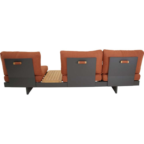 Lesli Living loungebank Barbados - rood - 245x71x70cm