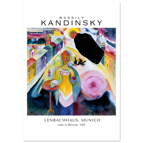 Artfulprints  Wassily Kandinsky - Lady in Moscow   poster 70x100 cm