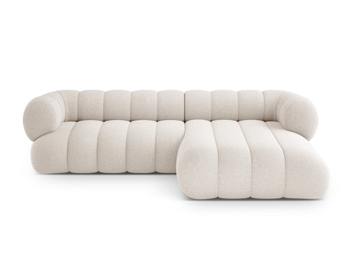Cosmopolitan Design Hoekbank Koge 5-zits, chenille lichtbeige - 165x270x70cm