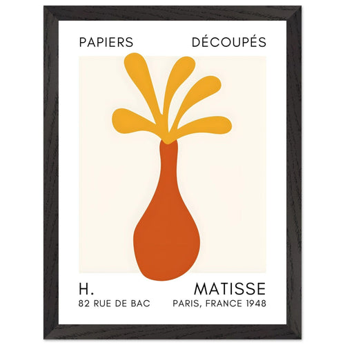Artfulprints Poster met Lijst Matisse - Ocean flower yellow   - 30x40 cm - Geel
