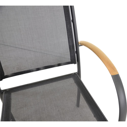 Lesli Living bistrostoel Monza - zwart - 70x58x101cm