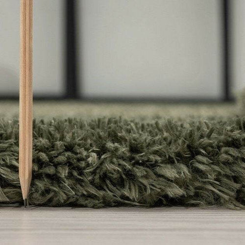 Interieur05 Rond Hoogpolig vloerkleed Fender Groen - 200 x 200 cm - vtwonen shop