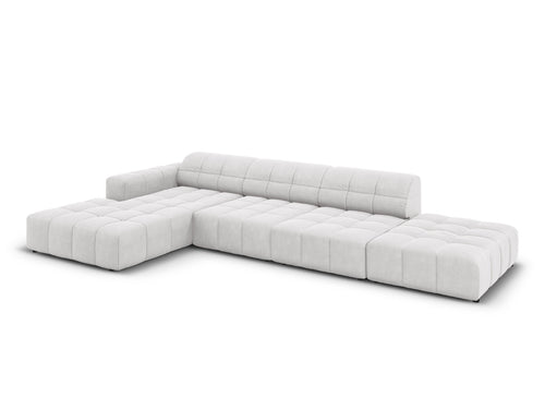 Cosmopolitan Design linker hoekbank Chicago 5-zits, flueel geld - 167x348x78cm