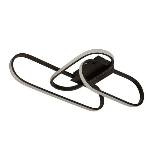 Clip LED-plafondlamp, zwart aluminium