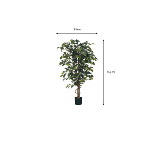 Mica Decorations Ficus Kunstplant - H150 x Ø85 cm - Groen
