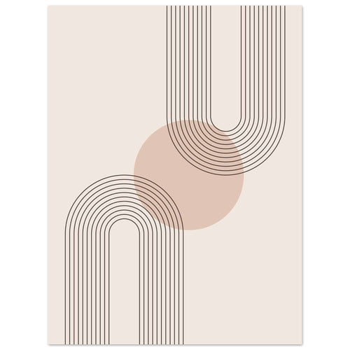 Artfulprints  Boho – Neutral curves   poster 30x40 cm - vtwonen shop