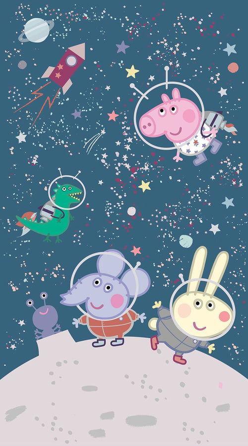 Sanders & Sanders fotobehang Peppa Pig donkerblauw - 270 x 150 cm - 601234