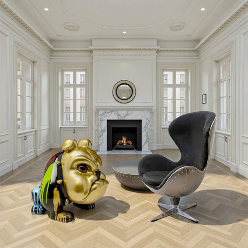 Kare Design Woonaccessoires goud hond woest verfdruppels XL - vtwonen shop