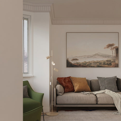 Sollux Lighting Vloerlamp KARBON 3 beige - 30x30x155cm
