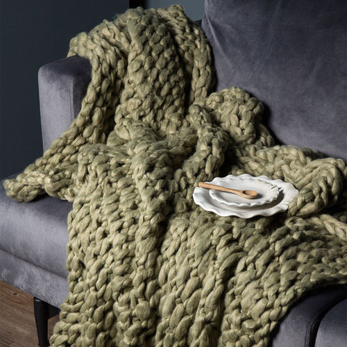 Nest living Verena plaid groen - 170 x 130 cm