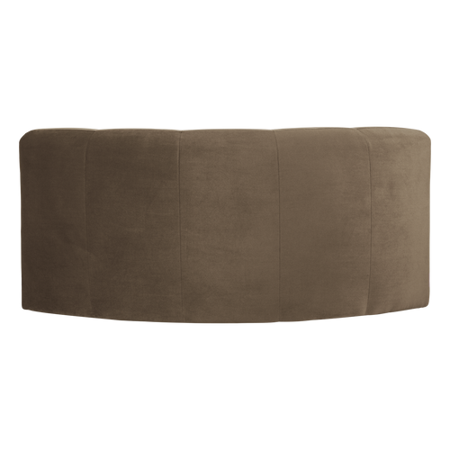 WOOOD eetbank halfronde hoek rug Mojo Base - Velvet - Taupe - 83x152x76