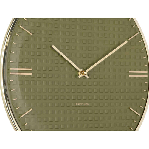 Karlsson wandklok Riqueza - groen - Ø35cm