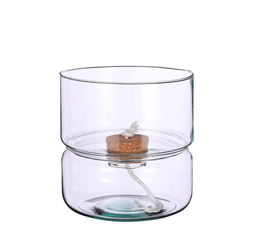 Mica Decorations Elements Bloempot met Bewateringssysteem - H22 x Ø19 cm - Glas - vtwonen shop