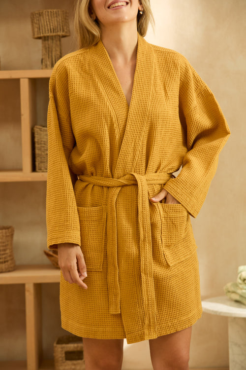 Calma House Badjas Jupiter - Mosterd - Taille S/M