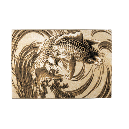 Bold Monkey The Legend Of Koi vloerkleed 160x230 beige/zwart grijs