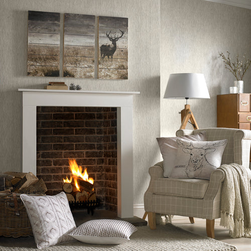 Art for the Home Print op Hout Set van 3 - Highland Hert - 60x90 cm - vtwonen shop