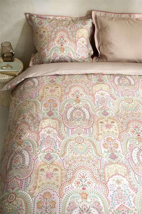 Pip Studio dekbedovertrek Jabali Flower - 260x200/220 cm - koraalrood - vtwonen shop