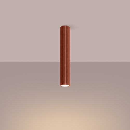 Sollux Lighting Plafondlamp KARBON 40 rood oker - 6,5x6,5x40cm