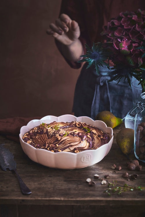 Emile Henry Madeleine Schaal rond gegolfd - Ø270mm - H 65mm - Argile - vtwonen shop