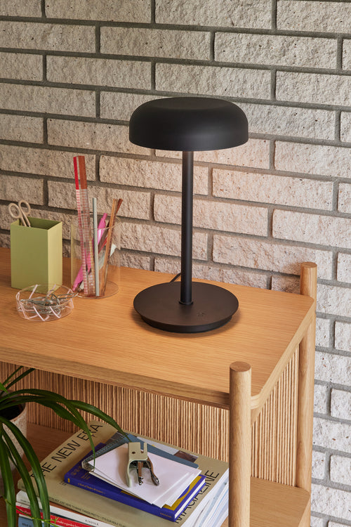 Hübsch tafellamp Velo - ijzer/polycarbonaat - ø20xh37cm integreret
