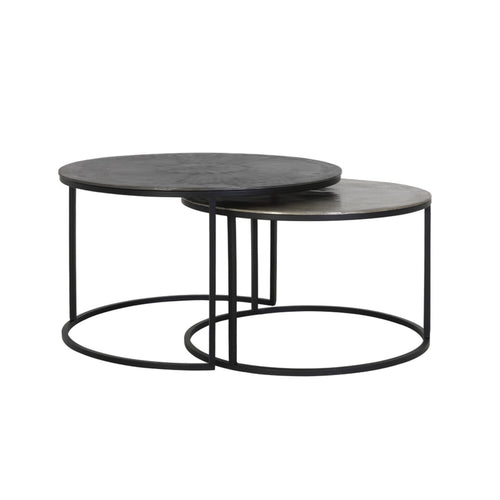 Light & Living tafel  - zilver - 75x75x45 cm