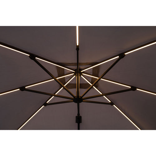 Garden Impressions zweefparasol Lumen LED zand kleurig doek - 300x300 cm - vtwonen shop